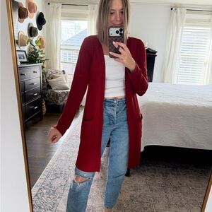 Tickled Teal Red Women's Cardigan